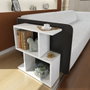 Hanah Home Mesa Auxiliar Karinus White, Estilo Escandinavo, Tablero Melamina, 18mm, 50x55.4x17.5cm, Blanco